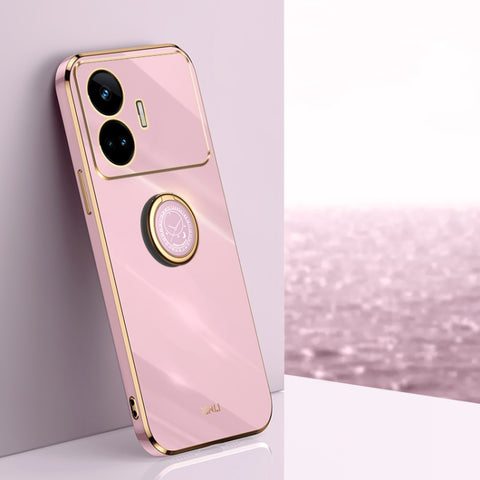 XINLI Straight Edge 6D Electroplate TPU Phone Case with Ring Holder, For Realme 11 5G, For Realme C53 2023, For Realme 11 Pro+ 5G, For Realme GT Neo5 SE, For Realme C55