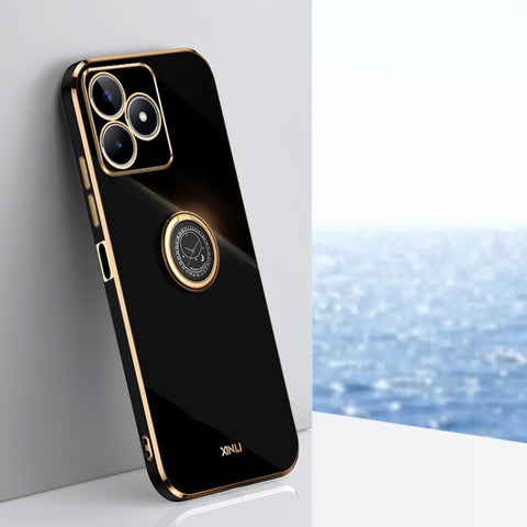 XINLI Straight Edge 6D Electroplate TPU Phone Case with Ring Holder, For Realme 11 5G, For Realme C53 2023, For Realme 11 Pro+ 5G, For Realme GT Neo5 SE, For Realme C55