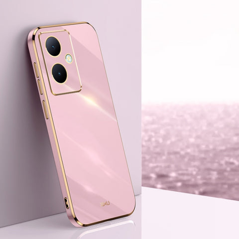 XINLI Straight Edge 6D Electroplate TPU Phone Case, For vivo Y78+, For vivo iQOO Pro