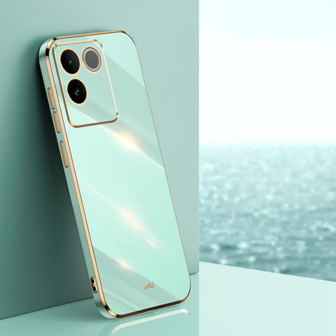 XINLI Straight Edge 6D Electroplate TPU Phone Case, For vivo iQOO 12 Pro 5G, For vivo iQOO 12 5G, For vivo Y17S 4G, For vivo Y35M+, For vivo S17, For vivo S17e