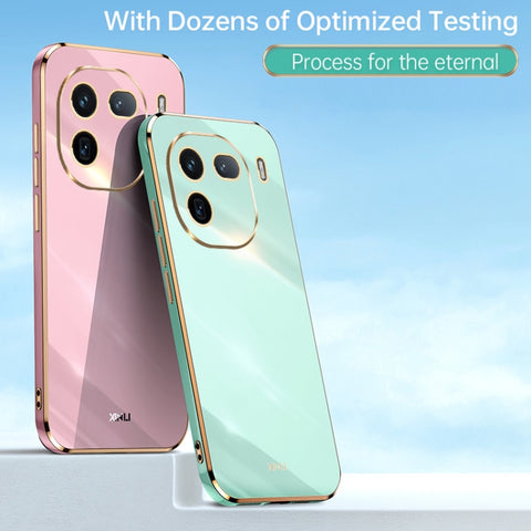 XINLI Straight Edge 6D Electroplate TPU Phone Case, For vivo iQOO 12 Pro 5G, For vivo iQOO 12 5G, For vivo Y17S 4G, For vivo Y35M+, For vivo S17, For vivo S17e