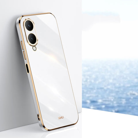 XINLI Straight Edge 6D Electroplate TPU Phone Case, For vivo iQOO 12 Pro 5G, For vivo iQOO 12 5G, For vivo Y17S 4G, For vivo Y35M+, For vivo S17, For vivo S17e