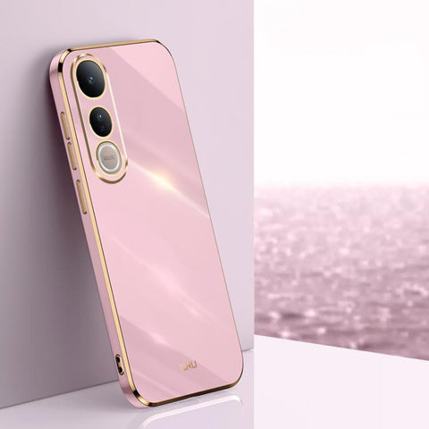 XINLI Straight Edge 6D Electroplate TPU Phone Case, For vivo V50 Lite, For vivo V50, For vivo Y300 Pro, For vivo S18 Pro, For vivo S18e, For vivo X100 Pro 5G