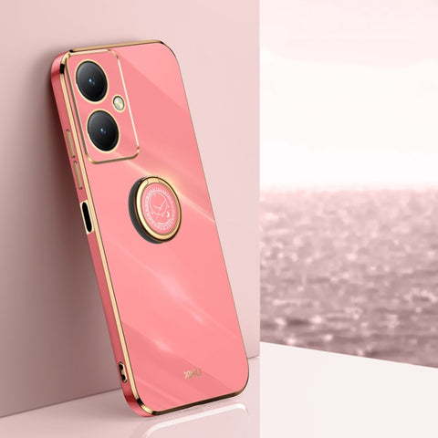 XINLI Straight Edge 6D Electroplate TPU Phone Case with Ring Holder, For vivo Y17S 4G, For vivo Y35M+, For vivo S17, For vivo S17e, For vivo Y78+, For vivo iQOO Pro