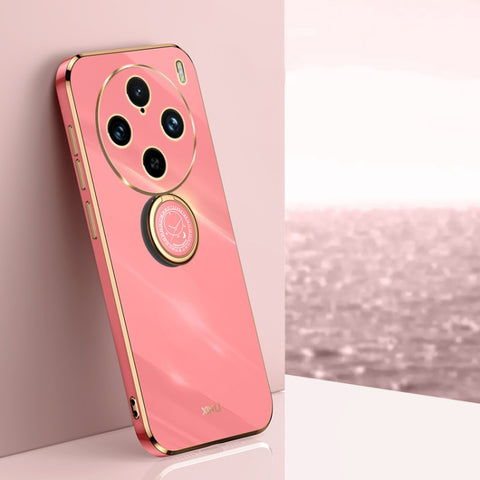 XINLI Straight Edge 6D Electroplate TPU Phone Case with Ring Holder, For vivo V40 Lite 5G, For vivo S18 Pro, For vivo S18e, For vivo X100 Pro 5G, For vivo iQOO 12 Pro 5G, For vivo iQOO 12 5G