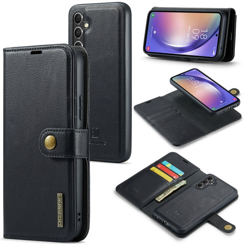 DG.MING Crazy Horse Texture Detachable Magnetic Leather Case, For Samsung Galaxy A34 5G, For Samsung Galaxy A54 5G