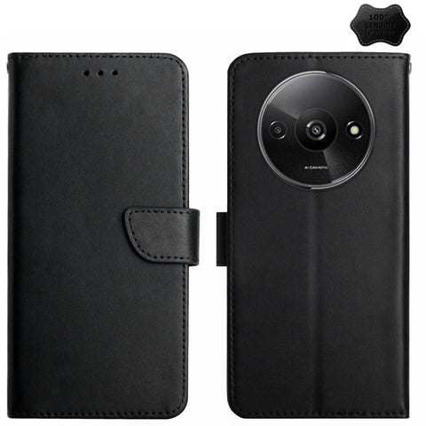 Genuine Leather Fingerprint-proof Flip Phone Case, For Redmi Note 13 Pro 4G / POCO M6 Pro 4G, For Redmi 13 4G Global / 5G Global, For Xiaomi Redmi A3, For Xiaomi Redmi Note 13 Global, For Xiaomi Redmi 13C 5G, For Xiaomi 14 Ultra, For Xiaomi 14 Pro     ...