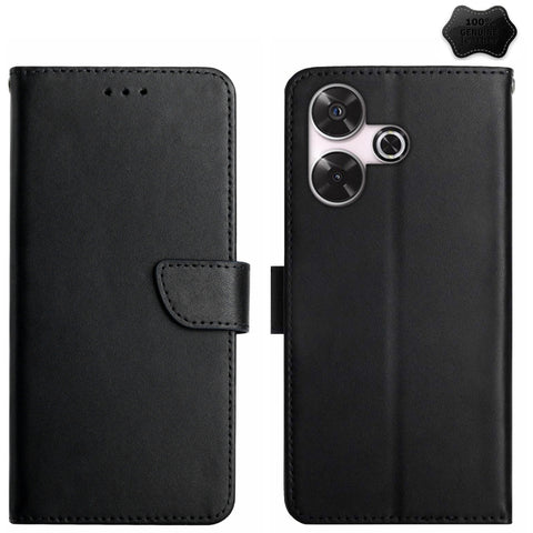Genuine Leather Fingerprint-proof Flip Phone Case, For Redmi Note 13 Pro 4G / POCO M6 Pro 4G, For Redmi 13 4G Global / 5G Global, For Xiaomi Redmi A3, For Xiaomi Redmi Note 13 Global, For Xiaomi Redmi 13C 5G, For Xiaomi 14 Ultra, For Xiaomi 14 Pro     ...