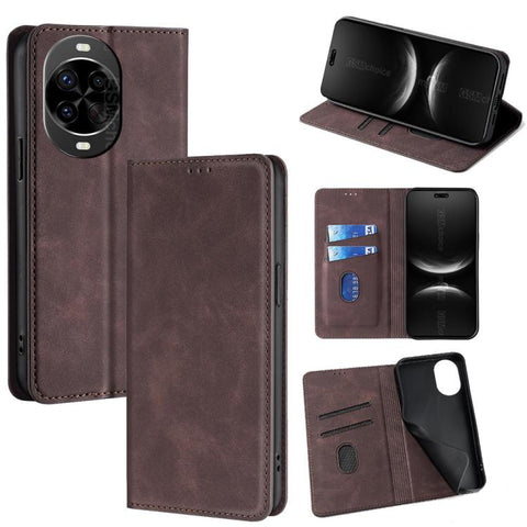Skin Feel Magnetic Leather Phone Case, For Huawei Enjoy 90 Pro Max 5G, For Huawei Enjoy 90 Plus 5G, For Huawei nova 15 Ultra, For Huawei nova 15 Pro, For Huawei nova 15, For Huawei Mate 80 Pro Max 5G, For Huawei Mate 80 5G, For Huawei nova 14 Ultra 5G ...