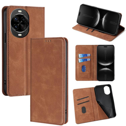 Skin Feel Magnetic Leather Phone Case, For Huawei Enjoy 90 Pro Max 5G, For Huawei Enjoy 90 Plus 5G, For Huawei nova 15 Ultra, For Huawei nova 15 Pro, For Huawei nova 15, For Huawei Mate 80 Pro Max 5G, For Huawei Mate 80 5G, For Huawei nova 14 Ultra 5G ...