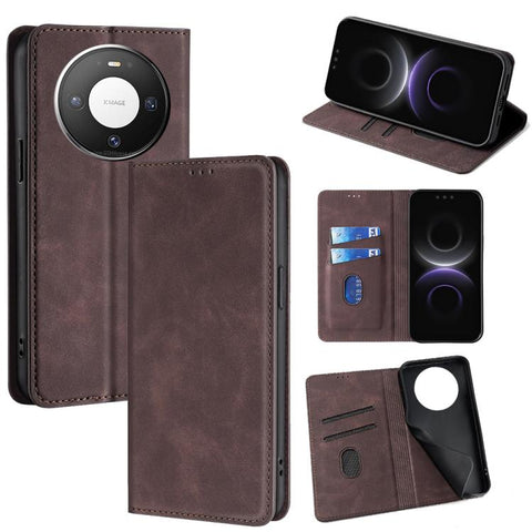 Skin Feel Magnetic Leather Phone Case, For Huawei Enjoy 90 Pro Max 5G, For Huawei Enjoy 90 Plus 5G, For Huawei nova 15 Ultra, For Huawei nova 15 Pro, For Huawei nova 15, For Huawei Mate 80 Pro Max 5G, For Huawei Mate 80 5G, For Huawei nova 14 Ultra 5G ...