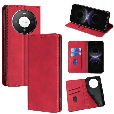 Skin Feel Magnetic Leather Phone Case, For Huawei Enjoy 90 Pro Max 5G, For Huawei Enjoy 90 Plus 5G, For Huawei nova 15 Ultra, For Huawei nova 15 Pro, For Huawei nova 15, For Huawei Mate 80 Pro Max 5G, For Huawei Mate 80 5G, For Huawei nova 14 Ultra 5G ...