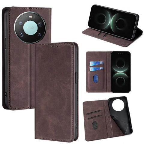 Skin Feel Magnetic Leather Phone Case, For Huawei Enjoy 90 Pro Max 5G, For Huawei Enjoy 90 Plus 5G, For Huawei nova 15 Ultra, For Huawei nova 15 Pro, For Huawei nova 15, For Huawei Mate 80 Pro Max 5G, For Huawei Mate 80 5G, For Huawei nova 14 Ultra 5G ...