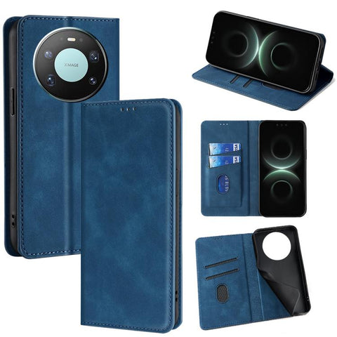 Skin Feel Magnetic Leather Phone Case, For Huawei Enjoy 90 Pro Max 5G, For Huawei Enjoy 90 Plus 5G, For Huawei nova 15 Ultra, For Huawei nova 15 Pro, For Huawei nova 15, For Huawei Mate 80 Pro Max 5G, For Huawei Mate 80 5G, For Huawei nova 14 Ultra 5G ...