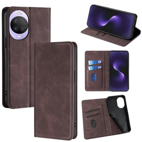 Skin Feel Magnetic Leather Phone Case, For Huawei Enjoy 90 Pro Max 5G, For Huawei Enjoy 90 Plus 5G, For Huawei nova 15 Ultra, For Huawei nova 15 Pro, For Huawei nova 15, For Huawei Mate 80 Pro Max 5G, For Huawei Mate 80 5G, For Huawei nova 14 Ultra 5G ...