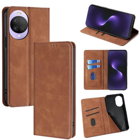 Skin Feel Magnetic Leather Phone Case, For Huawei Enjoy 90 Pro Max 5G, For Huawei Enjoy 90 Plus 5G, For Huawei nova 15 Ultra, For Huawei nova 15 Pro, For Huawei nova 15, For Huawei Mate 80 Pro Max 5G, For Huawei Mate 80 5G, For Huawei nova 14 Ultra 5G ...