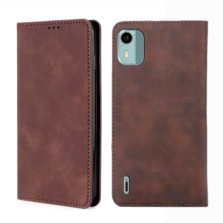 Skin Feel Magnetic Leather Phone Case, For Nokia C12, For Nokia G42 5G, For Nokia C22, For Nokia C32, For Nokia G11 Plus, For Nokia C300 4G US Version, For Nokia C110 4G, For Nokia C02 TA-1522