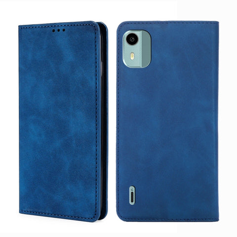 Skin Feel Magnetic Leather Phone Case, For Nokia C12, For Nokia G42 5G, For Nokia C22, For Nokia C32, For Nokia G11 Plus, For Nokia C300 4G US Version, For Nokia C110 4G, For Nokia C02 TA-1522