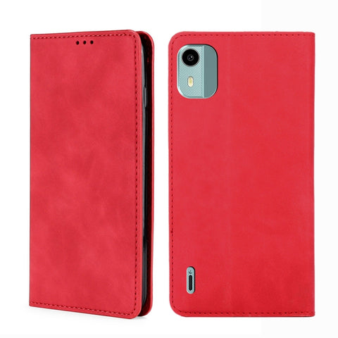 Skin Feel Magnetic Leather Phone Case, For Nokia C12, For Nokia G42 5G, For Nokia C22, For Nokia C32, For Nokia G11 Plus, For Nokia C300 4G US Version, For Nokia C110 4G, For Nokia C02 TA-1522