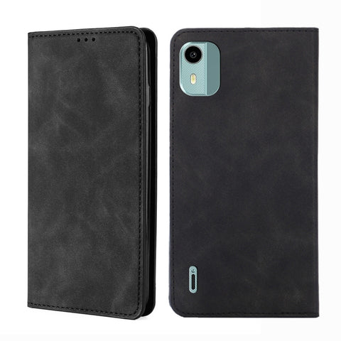 Skin Feel Magnetic Leather Phone Case, For Nokia C12, For Nokia G42 5G, For Nokia C22, For Nokia C32, For Nokia G11 Plus, For Nokia C300 4G US Version, For Nokia C110 4G, For Nokia C02 TA-1522