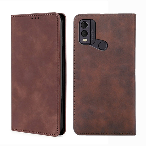 Skin Feel Magnetic Leather Phone Case, For Nokia C12, For Nokia G42 5G, For Nokia C22, For Nokia C32, For Nokia G11 Plus, For Nokia C300 4G US Version, For Nokia C110 4G, For Nokia C02 TA-1522