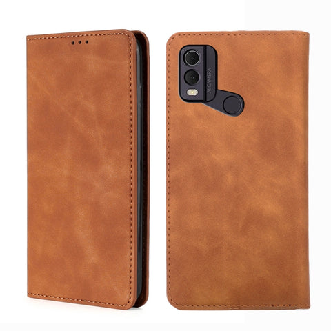 Skin Feel Magnetic Leather Phone Case, For Nokia C12, For Nokia G42 5G, For Nokia C22, For Nokia C32, For Nokia G11 Plus, For Nokia C300 4G US Version, For Nokia C110 4G, For Nokia C02 TA-1522