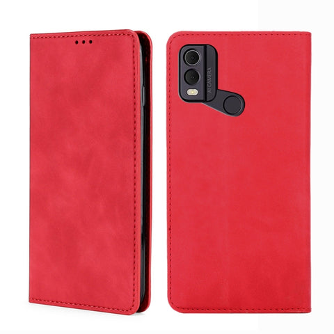 Skin Feel Magnetic Leather Phone Case, For Nokia C12, For Nokia G42 5G, For Nokia C22, For Nokia C32, For Nokia G11 Plus, For Nokia C300 4G US Version, For Nokia C110 4G, For Nokia C02 TA-1522