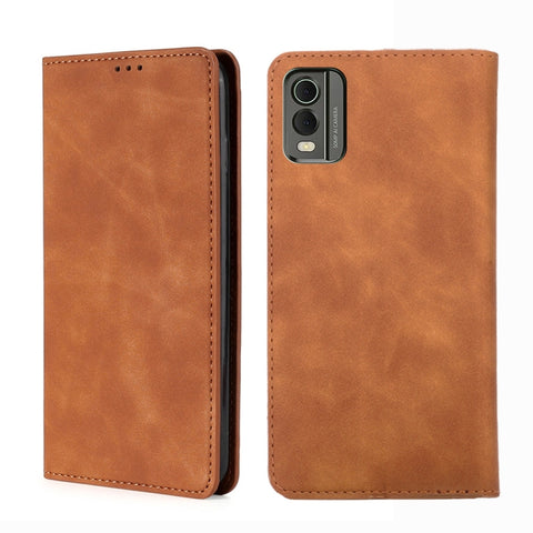 Skin Feel Magnetic Leather Phone Case, For Nokia C12, For Nokia G42 5G, For Nokia C22, For Nokia C32, For Nokia G11 Plus, For Nokia C300 4G US Version, For Nokia C110 4G, For Nokia C02 TA-1522