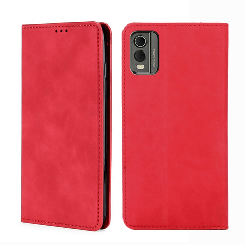 Skin Feel Magnetic Leather Phone Case, For Nokia C12, For Nokia G42 5G, For Nokia C22, For Nokia C32, For Nokia G11 Plus, For Nokia C300 4G US Version, For Nokia C110 4G, For Nokia C02 TA-1522