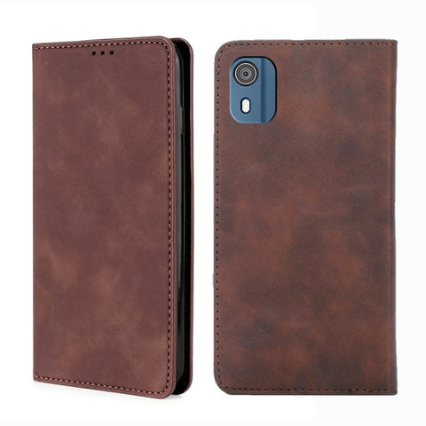 Skin Feel Magnetic Leather Phone Case, For Nokia C12, For Nokia G42 5G, For Nokia C22, For Nokia C32, For Nokia G11 Plus, For Nokia C300 4G US Version, For Nokia C110 4G, For Nokia C02 TA-1522