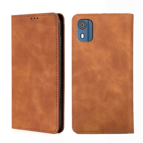 Skin Feel Magnetic Leather Phone Case, For Nokia C12, For Nokia G42 5G, For Nokia C22, For Nokia C32, For Nokia G11 Plus, For Nokia C300 4G US Version, For Nokia C110 4G, For Nokia C02 TA-1522