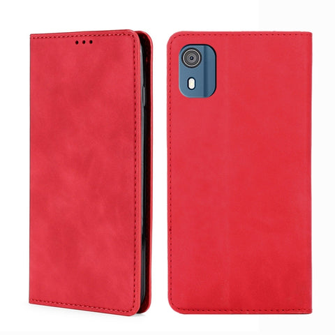 Skin Feel Magnetic Leather Phone Case, For Nokia C12, For Nokia G42 5G, For Nokia C22, For Nokia C32, For Nokia G11 Plus, For Nokia C300 4G US Version, For Nokia C110 4G, For Nokia C02 TA-1522