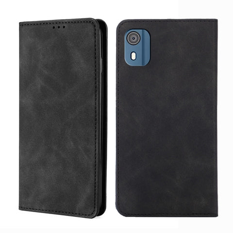 Skin Feel Magnetic Leather Phone Case, For Nokia C12, For Nokia G42 5G, For Nokia C22, For Nokia C32, For Nokia G11 Plus, For Nokia C300 4G US Version, For Nokia C110 4G, For Nokia C02 TA-1522