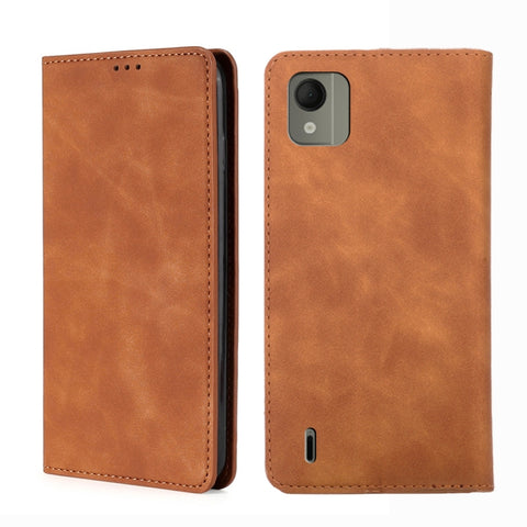 Skin Feel Magnetic Leather Phone Case, For Nokia C12, For Nokia G42 5G, For Nokia C22, For Nokia C32, For Nokia G11 Plus, For Nokia C300 4G US Version, For Nokia C110 4G, For Nokia C02 TA-1522