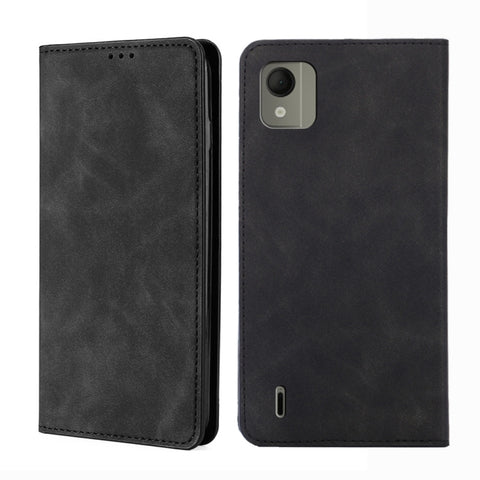 Skin Feel Magnetic Leather Phone Case, For Nokia C12, For Nokia G42 5G, For Nokia C22, For Nokia C32, For Nokia G11 Plus, For Nokia C300 4G US Version, For Nokia C110 4G, For Nokia C02 TA-1522