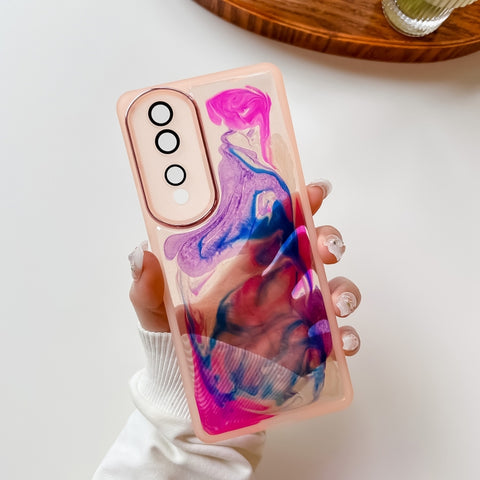 Oil Painting Electroplating TPU Phone Case, For Honor 80 Pro, For Honor 80 SE