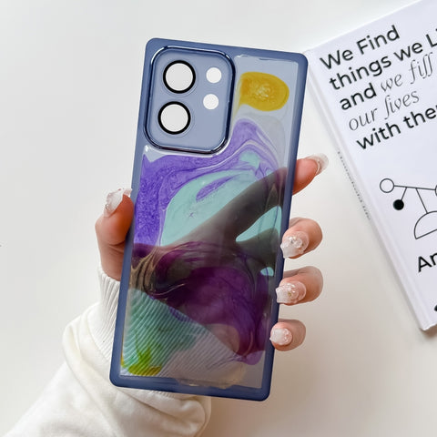 Oil Painting Electroplating TPU Phone Case, For Honor 80 Pro, For Honor 80 SE