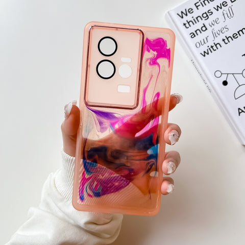 Oil Painting Electroplating TPU Phone Case, For vivo S12, For vivo S12 Pro, For vivo iQOO 11
