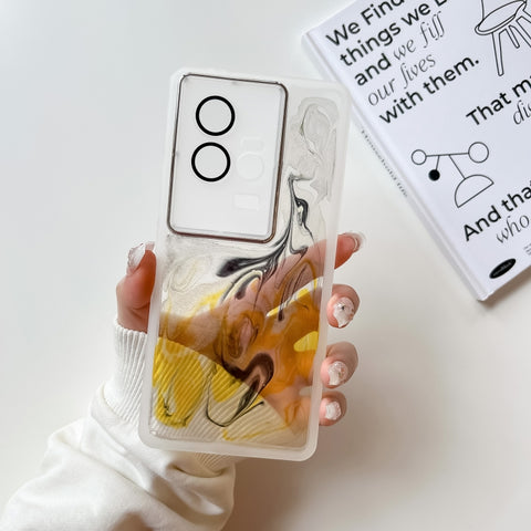 Oil Painting Electroplating TPU Phone Case, For vivo S12, For vivo S12 Pro, For vivo iQOO 11