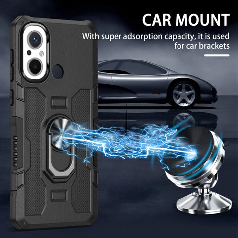Ring Holder Armor Hybrid Phone Case, For Xiaomi Redmi 12C 4G, For Xiaomi Redmi Note 12 5G Global, For Xiaomi Redmi Note 12 Pro Global
