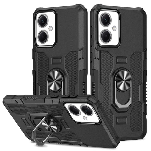Ring Holder Armor Hybrid Phone Case, For Xiaomi Redmi 12C 4G, For Xiaomi Redmi Note 12 5G Global, For Xiaomi Redmi Note 12 Pro Global