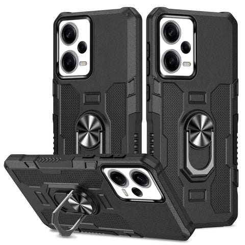 Ring Holder Armor Hybrid Phone Case, For Xiaomi Redmi 12C 4G, For Xiaomi Redmi Note 12 5G Global, For Xiaomi Redmi Note 12 Pro Global