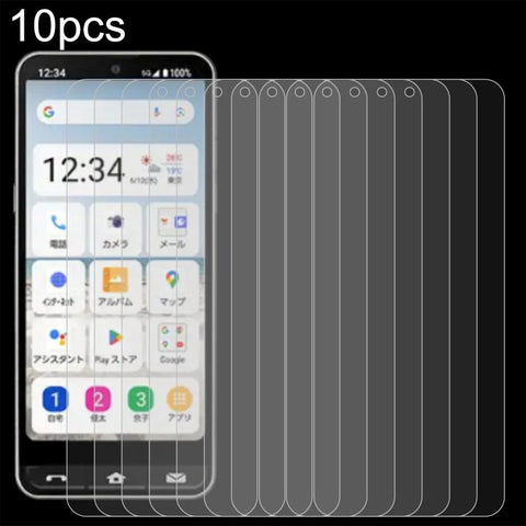 10pcs 0.26mm 9H 2.5D Tempered Glass Film, For Sharp Aquos wish6, For Sharp Aquos R11, For Sharp Aquos Sense10, For Sharp Basio Active2, For Sharp Aquos wish5, For Sharp  Aquos wish2, For Sharp Basio Active3, For Sharp Aquos Sense9 Plus                 ...