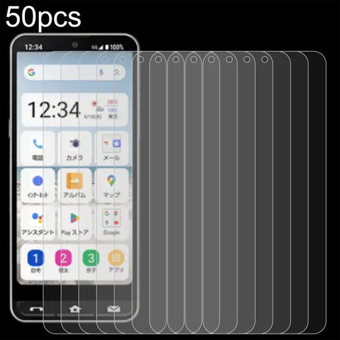 50pcs 0.26mm 9H 2.5D Tempered Glass Film, For Sharp Aquos wish6, For Sharp Aquos R11, For Sharp Aquos Sense10, For Sharp Basio Active2, For Sharp Aquos wish5, For Sharp  Aquos wish2, For Sharp Basio Active3, For Sharp Aquos Sense9 Plus                 ...