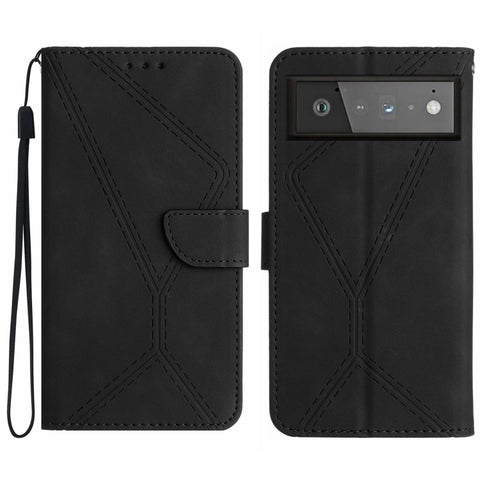Stitching Embossed Leather Phone Case, For Google Pixel 7, For Google Pixel 7 Pro, For Google Pixel 7a, For Google Pixel 6, For Google Pixel 6 Pro, For Google Pixel 6a