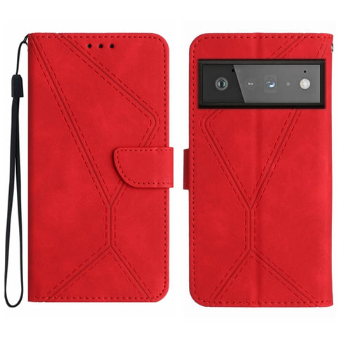 Stitching Embossed Leather Phone Case, For Google Pixel 7, For Google Pixel 7 Pro, For Google Pixel 7a, For Google Pixel 6, For Google Pixel 6 Pro, For Google Pixel 6a