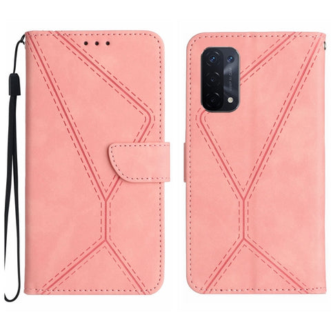 Stitching Embossed Leather Phone Case, For OPPO A17 / A17K, For OPPO A54 4G / A16, For OPPO A54 5G / A74 5G, For OPPO A55s JP, For OPPO A57 4G / A77 4G, For OPPO A78 5G, For OPPO Reno7 A JP, For OPPO Reno8 4G / Reno7 4G
