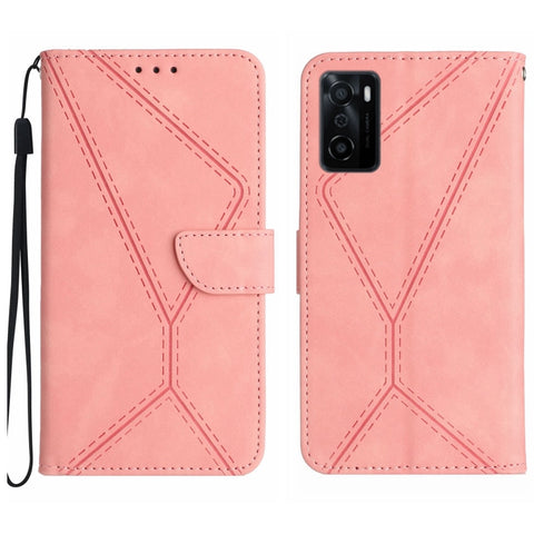 Stitching Embossed Leather Phone Case, For OPPO A17 / A17K, For OPPO A54 4G / A16, For OPPO A54 5G / A74 5G, For OPPO A55s JP, For OPPO A57 4G / A77 4G, For OPPO A78 5G, For OPPO Reno7 A JP, For OPPO Reno8 4G / Reno7 4G