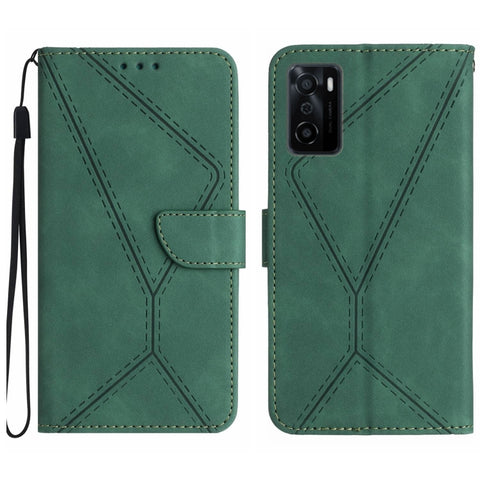Stitching Embossed Leather Phone Case, For OPPO A17 / A17K, For OPPO A54 4G / A16, For OPPO A54 5G / A74 5G, For OPPO A55s JP, For OPPO A57 4G / A77 4G, For OPPO A78 5G, For OPPO Reno7 A JP, For OPPO Reno8 4G / Reno7 4G