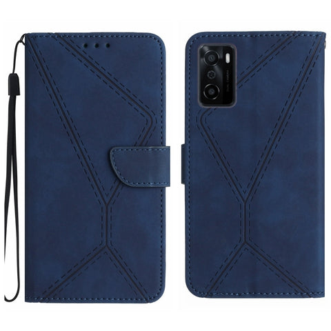 Stitching Embossed Leather Phone Case, For OPPO A17 / A17K, For OPPO A54 4G / A16, For OPPO A54 5G / A74 5G, For OPPO A55s JP, For OPPO A57 4G / A77 4G, For OPPO A78 5G, For OPPO Reno7 A JP, For OPPO Reno8 4G / Reno7 4G